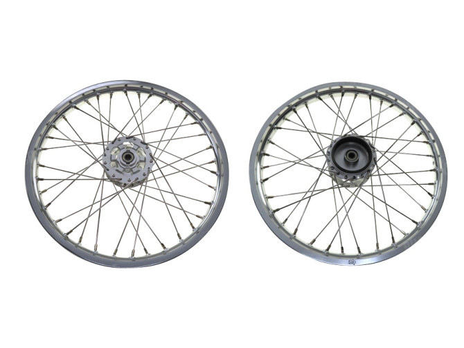 17 inch spoke wheel 17x1.40 aluminium silver set Puch Maxi S / N main