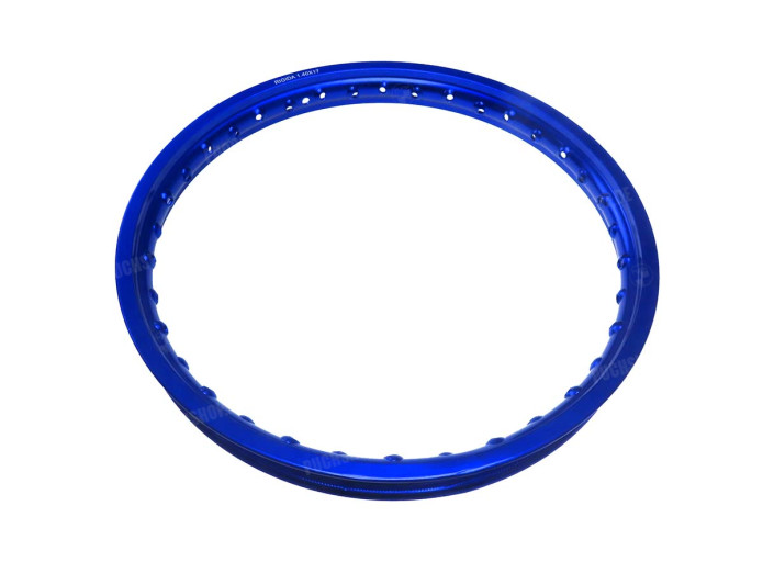 17 inch velg 17x1.40 spaakwiel alu Rigida blauw geanodiseerd