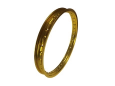 17 Zoll Felge 17x1.40 Speichen Rigida Aluminium Gold Anodisiert