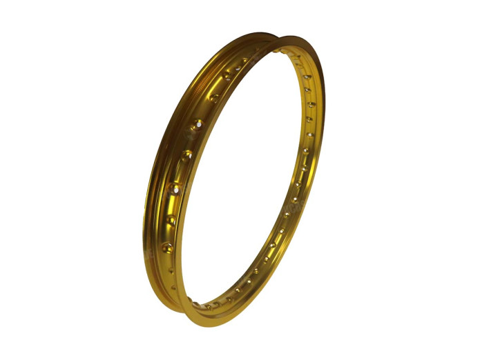 17 inch rim 17x1.40 spoke wheel alu Rigida gold anodised
