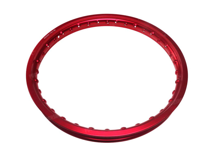 17 inch velg 17x1.40 spaakwiel alu Rigida rood geanodiseerd