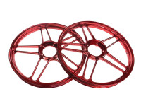 17 inch Grimeca stervelg 17x1.35 Puch Maxi *Exclusive* metallic candy rood (set)