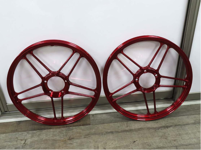 17 inch Grimeca 5 star wheel 17x1.35 Puch Maxi *Exclusive* metallic candy red (set) product