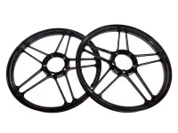 17 inch Grimeca 5 star wheel 17x1.35 Puch Maxi gloss black (set)