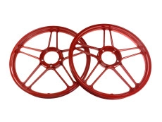 17 inch Grimeca 5 star wheel 17x1.35 Puch Maxi fire red (set)