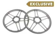 17 inch Grimeca 5 star wheel 17x1.35 Puch Maxi silver (set)