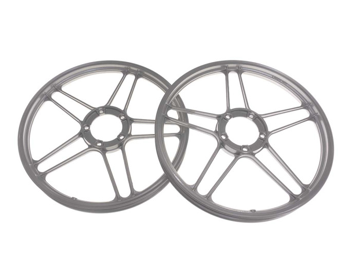 17" Grimeca Gussrad 17x1.35 Puch Maxi Metallic Silber Satz
