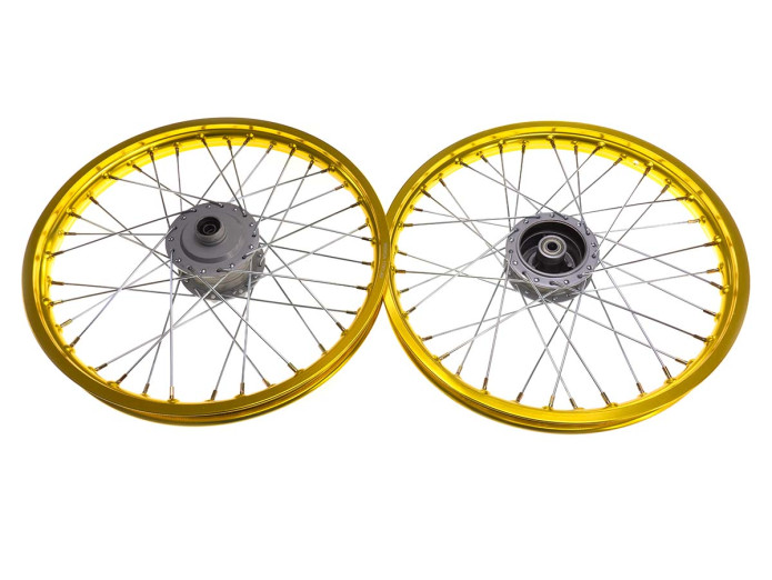 17 inch spoke wheel 17x1.40 aluminium Rigida set gold Puch Maxi S / N
