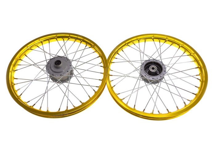 17 inch spoke wheel 17x1.40 aluminium Rigida set gold Puch Maxi S / N