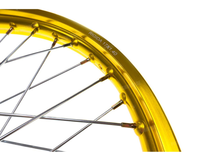 17 inch spoke wheel 17x1.40 aluminium Rigida set gold Puch Maxi S / N