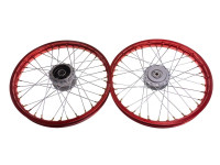 17 inch spoke wheel 17x1.40 aluminium Rigida set red Puch Maxi S / N