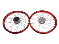 17 inch spoke wheel 17x1.40 aluminium Rigida set red Puch Maxi S / N