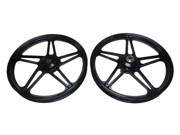 17 inch Bernardi Mozzi style 17x1.60 wheel set black