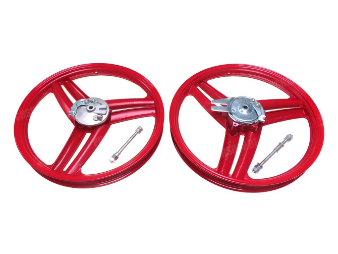 17 inch Grimeca 3 Blade propeller style 17x1.60 wheel set red main