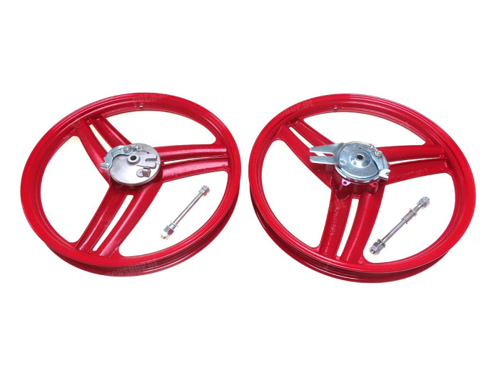 17" Grimeca 3 Blade propeller style 17x1.60 wheel set red