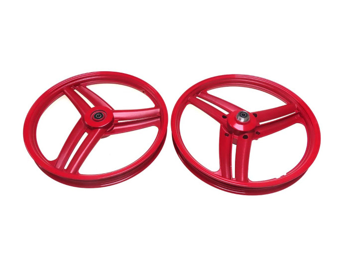 17" Grimeca 3 Blade Propeller Style 17x1.60 Felgen Satz Rot