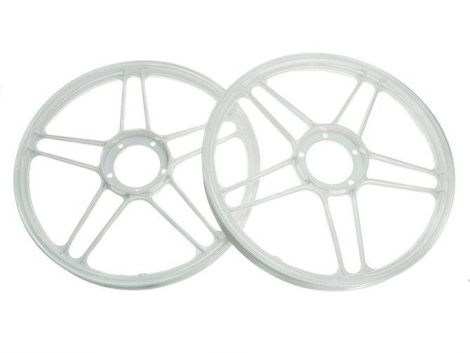 17 inch Grimeca 5 star wheel 17x1.35 Puch Maxi pearl white (set) main