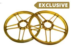 17 inch Grimeca 5 star wheel 17x1.35 Puch Maxi *Exclusive* candy gold (set)