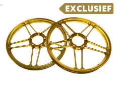 17 inch Grimeca stervelg 17x1.35 Puch Maxi *Exclusive* candy goud (set)
