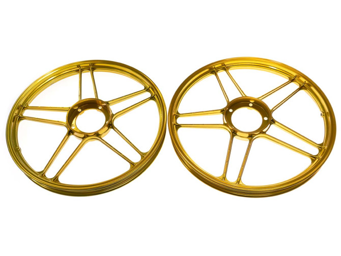 17" Grimeca 5 star wheel 17x1.35 Puch Maxi candy gold set product