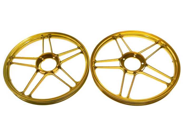 17" Grimeca 5 star wheel 17x1.35 Puch Maxi candy gold set