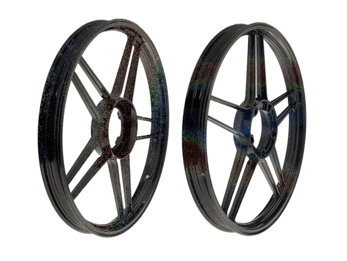 17 inch Grimeca 5 star wheel 17x1.35 Puch Maxi *Exclusive* Universe black (set)