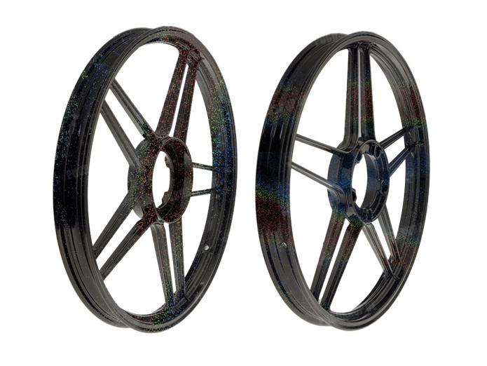 17 inch Grimeca 5 star wheel 17x1.35 Puch Maxi *Exclusive* Universe black (set)