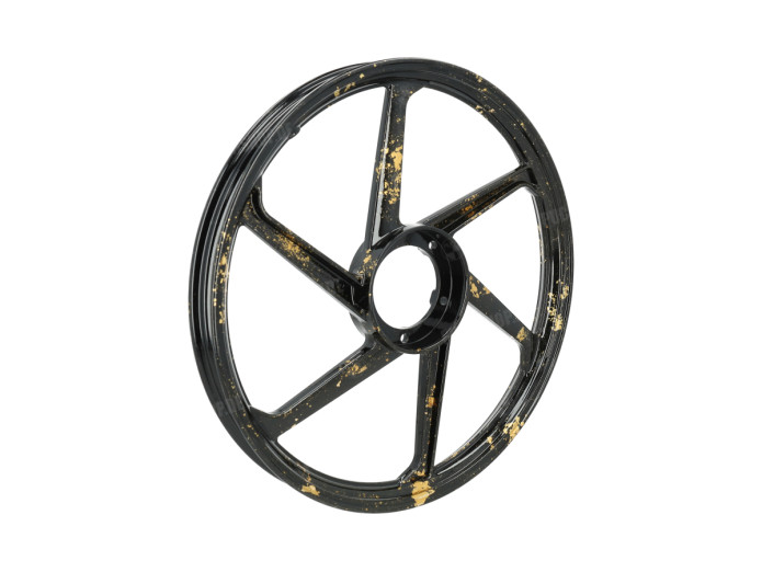 17 Zoll Fast Arrow Sport-1 Felge 17x1.35 Puch Maxi *Exclusive* Schwarz mit Blattgold (Satz)