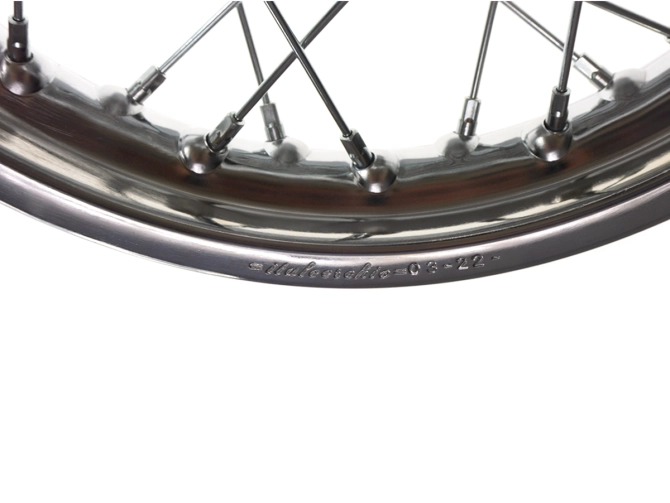 Puch DS50 spoke wheel set 12 inch chrome | Puchshop