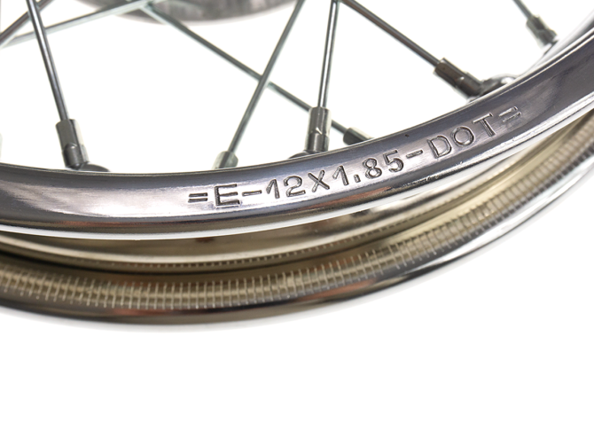 12 inch spoke wheel 12x1.85 chrome Puch DS set Italcerchio product