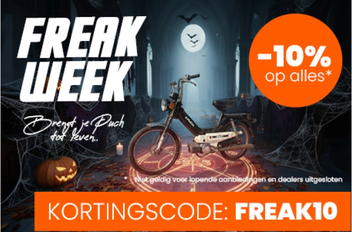 Halloween - 10% korting op alle Puch onderdelen