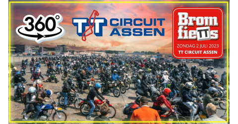 With 1000 mopeds over TT Circuit in 360° VR BromfieTTs 2023