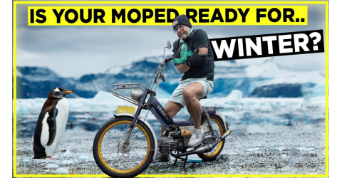 Wie man einen Puch Moped unfall im Winter vermeidet! 