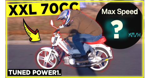 70cc de Klein tuned Puch Maxi Super Power1 cylinder