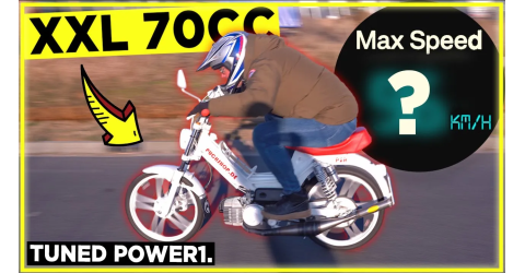 70cc de Klein tuned Puch Maxi Super Power1 cilinder