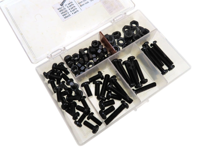 Bolts and nuts assortment set 108-pieces black M5 / M6 main