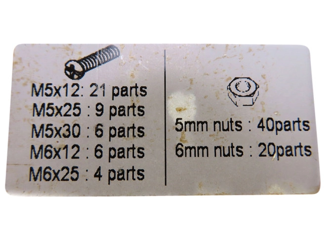 Bolts and nuts assortment set 108-pieces black M5 / M6 product