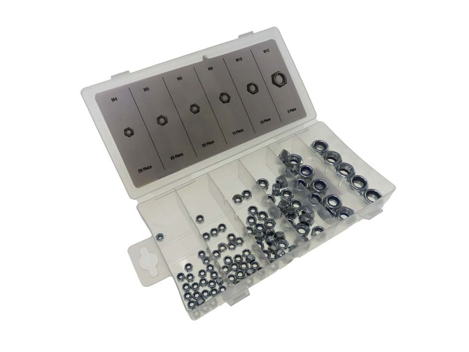 Nut self-locking assortment set 100-pieces galvanized product