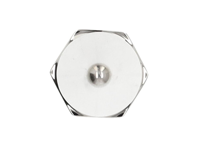 Moer M12x1 voor 12mm as punt model RVS gepolijst