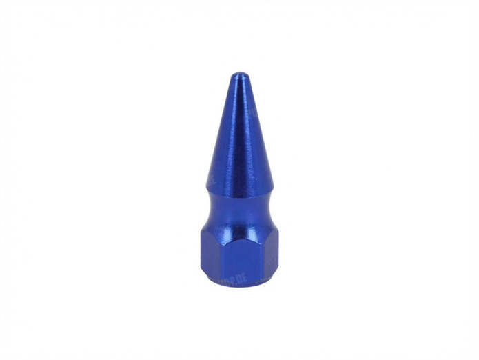 Moer M6x1.00 spike punt model blauw