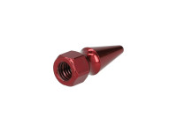 Moer M8x1.25 spike punt model rood Moer M8x1.25 spike punt model rood