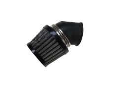 Luchtfilter 32mm powerfilter schuin 45 graden zwart