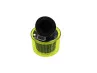 Air filter 26mm / 35mm power 45 degrees angled chrome with yellow cap thumb extra