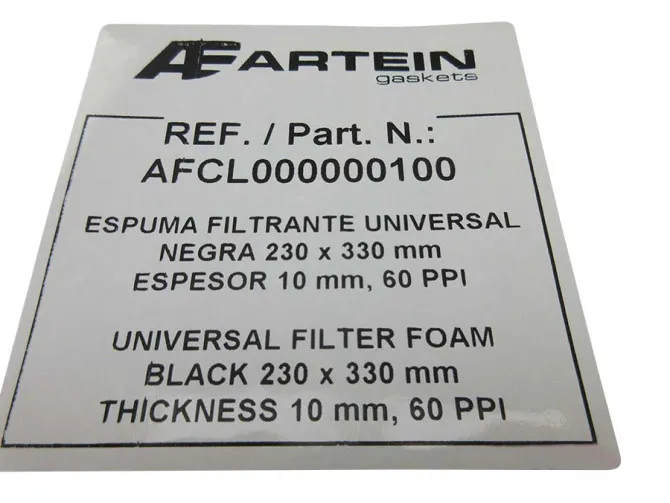 Air filter foam 60PPI black universal product