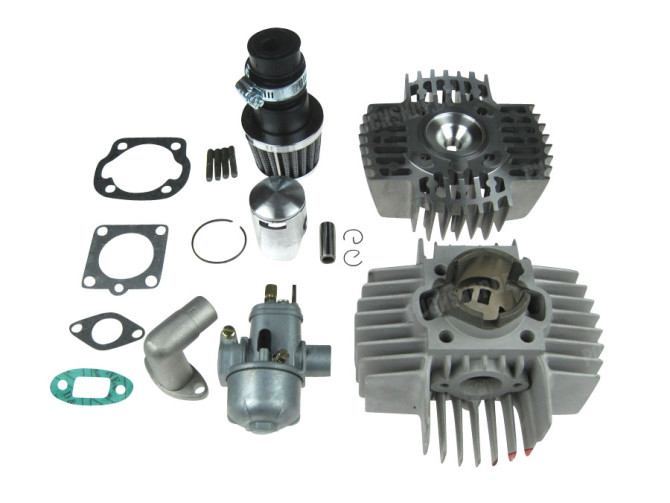 Cilinder 50cc NM DMP aluminium 6-poorts set + Bing 15mm Puch Maxi, X30 en andere modellen main