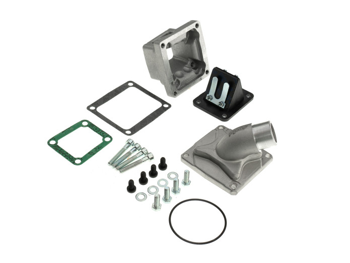 Reed valve manifold Polini 65cc EVO 19 / 21mm Big Valve 4-valves