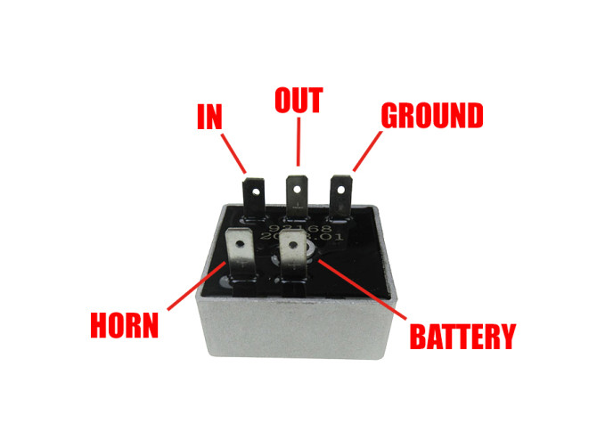 Voltage regulator 12 volt 5-pins 100W + horn universal / MVT product