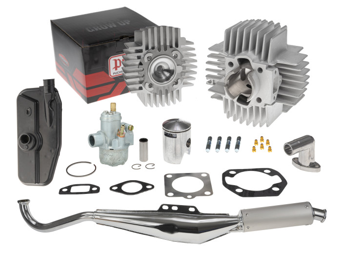 Cilinder 50cc OM PSR 6-poorts Bing 15mm uitlaat luchtfilter