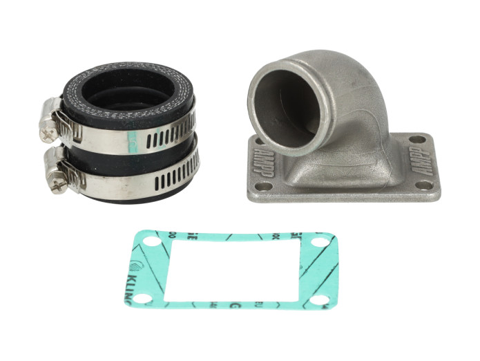 Reed valve manifold 74cc Gilardoni Italkit 28mm sideways