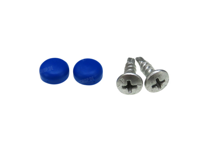 Kennzeichen Montageset Blau